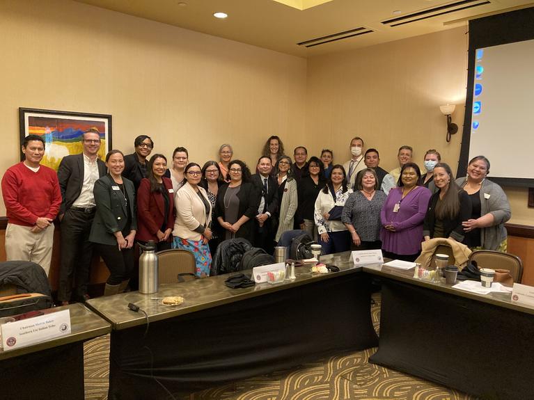 State staff pictured with members of Southern Ute Tribal Council and Southern Ute Health Staff at a behavioral health state-Tribal consultation.