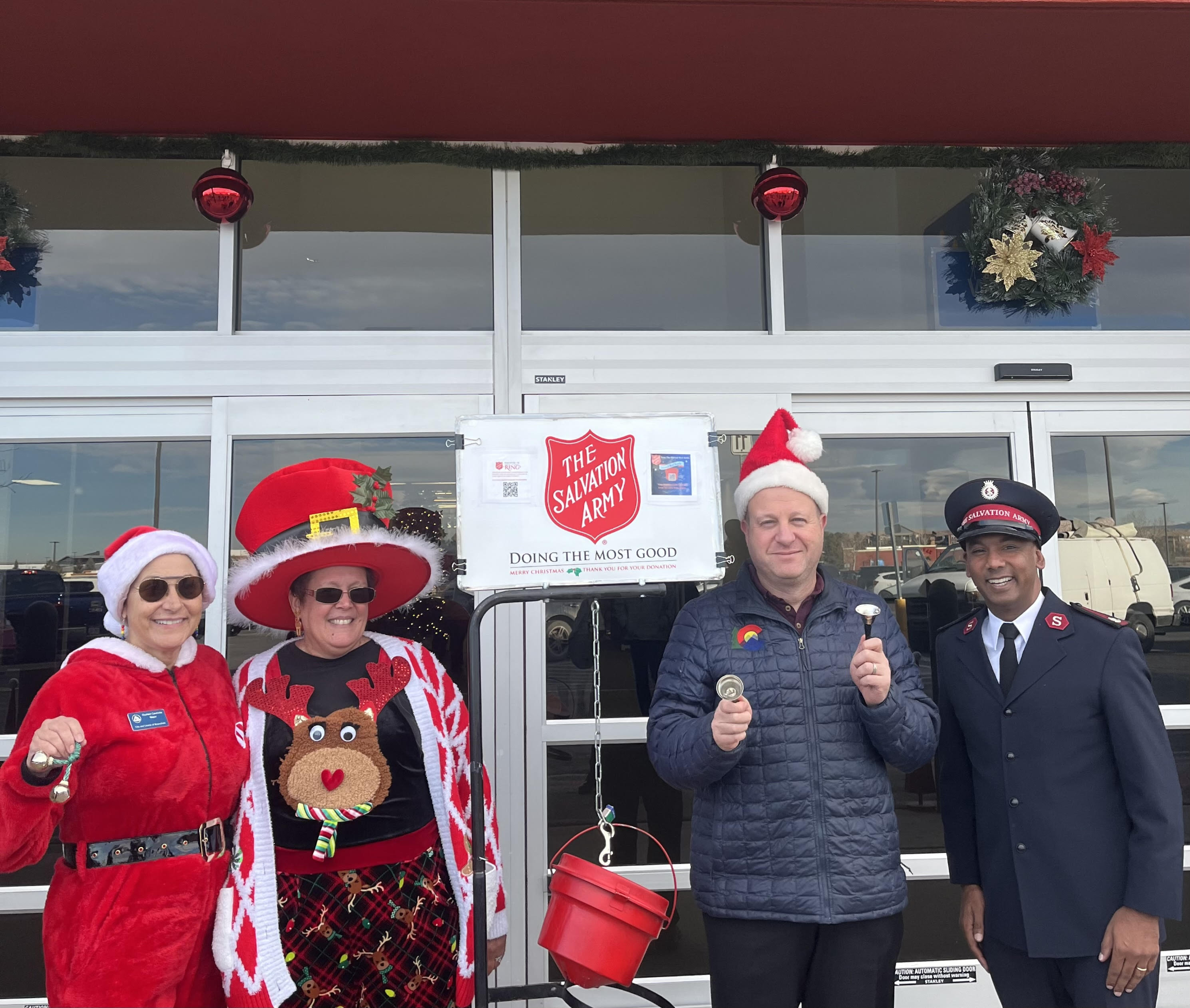 Governor Polis Rings Salvation Army Bell Outside Walmart