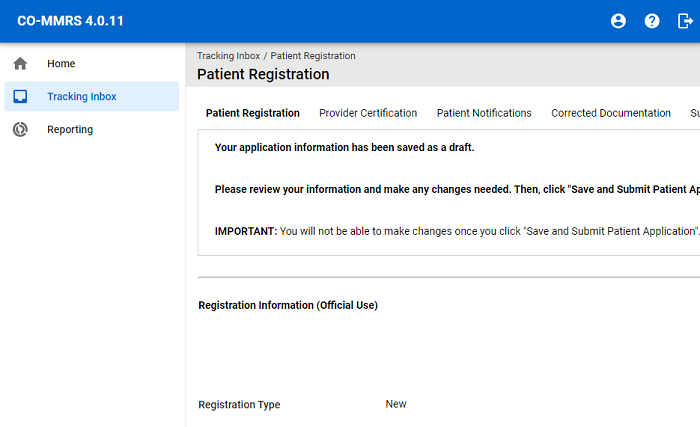 Medical Marijuana Registry System interface with modern design. 